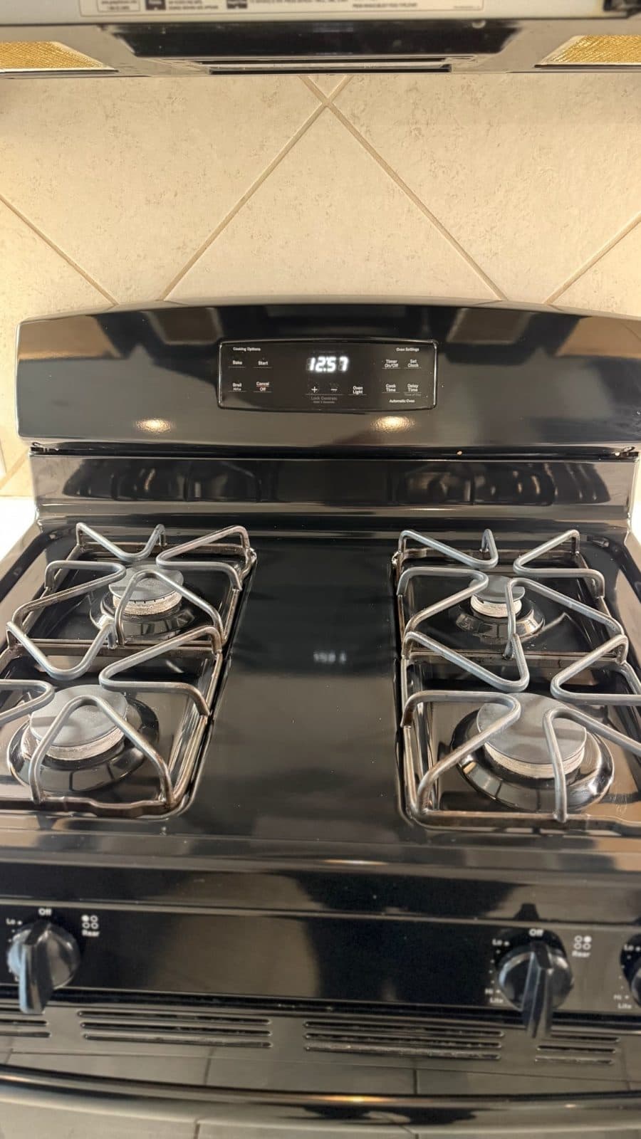 Clean stovetop after a Mansion crew visit